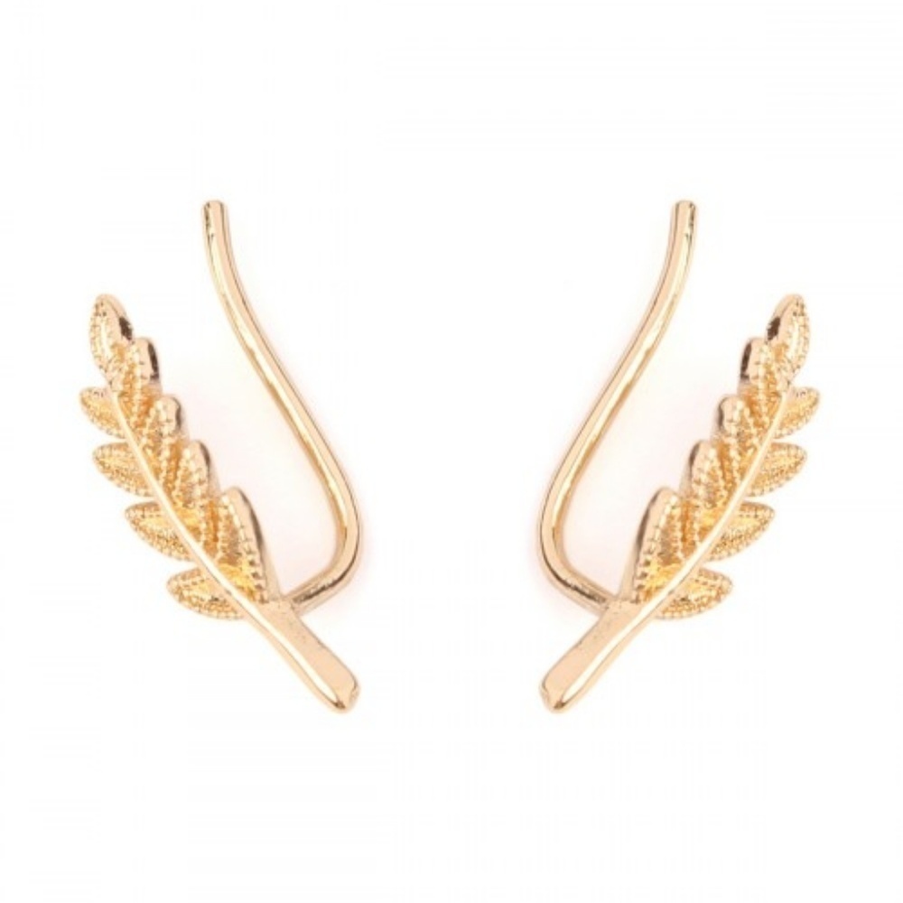 Leaf Crawler Earrings - Picture 2 of 2